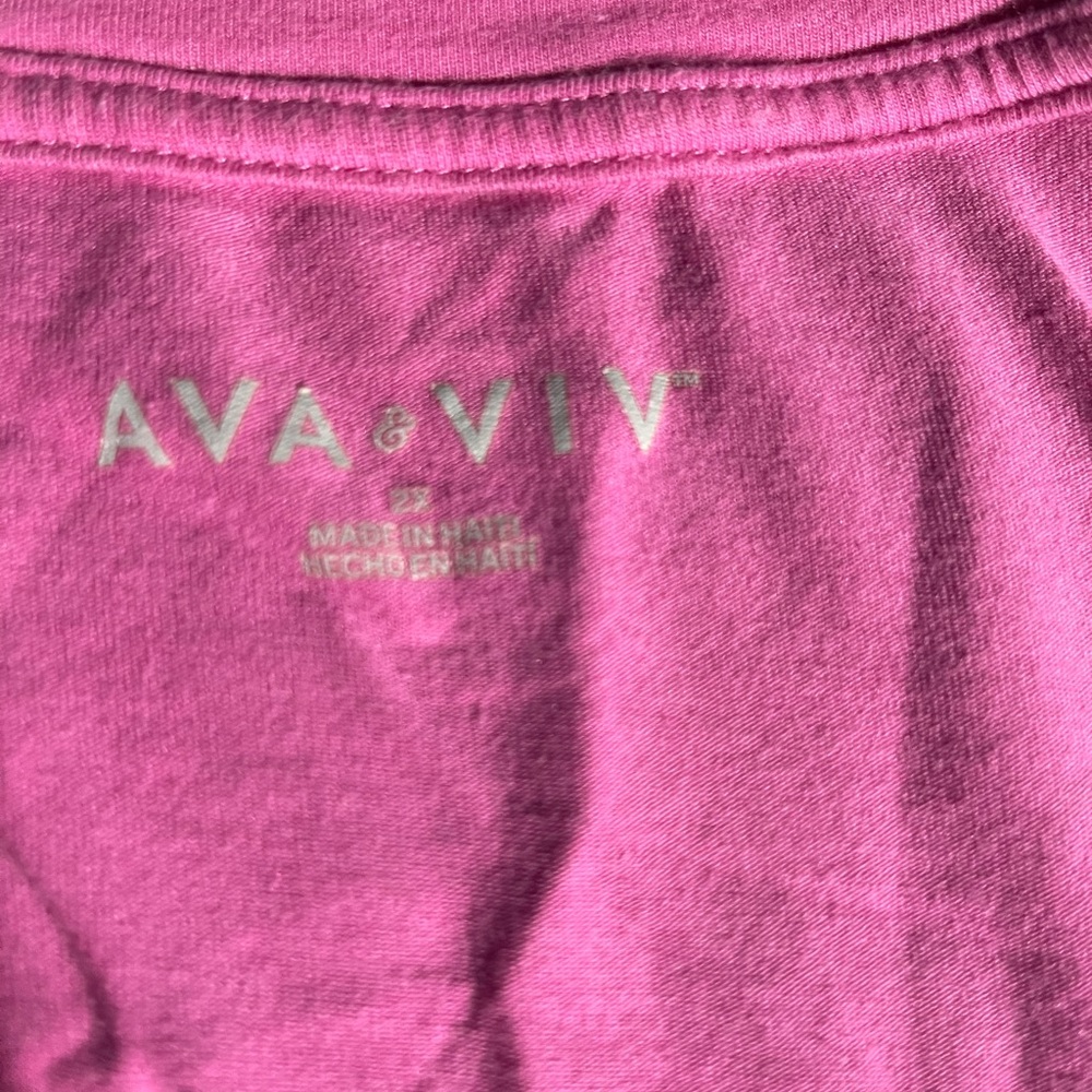 Ava & Viv Bright Pink Short Sleeve Tee - Picture 3 of 3